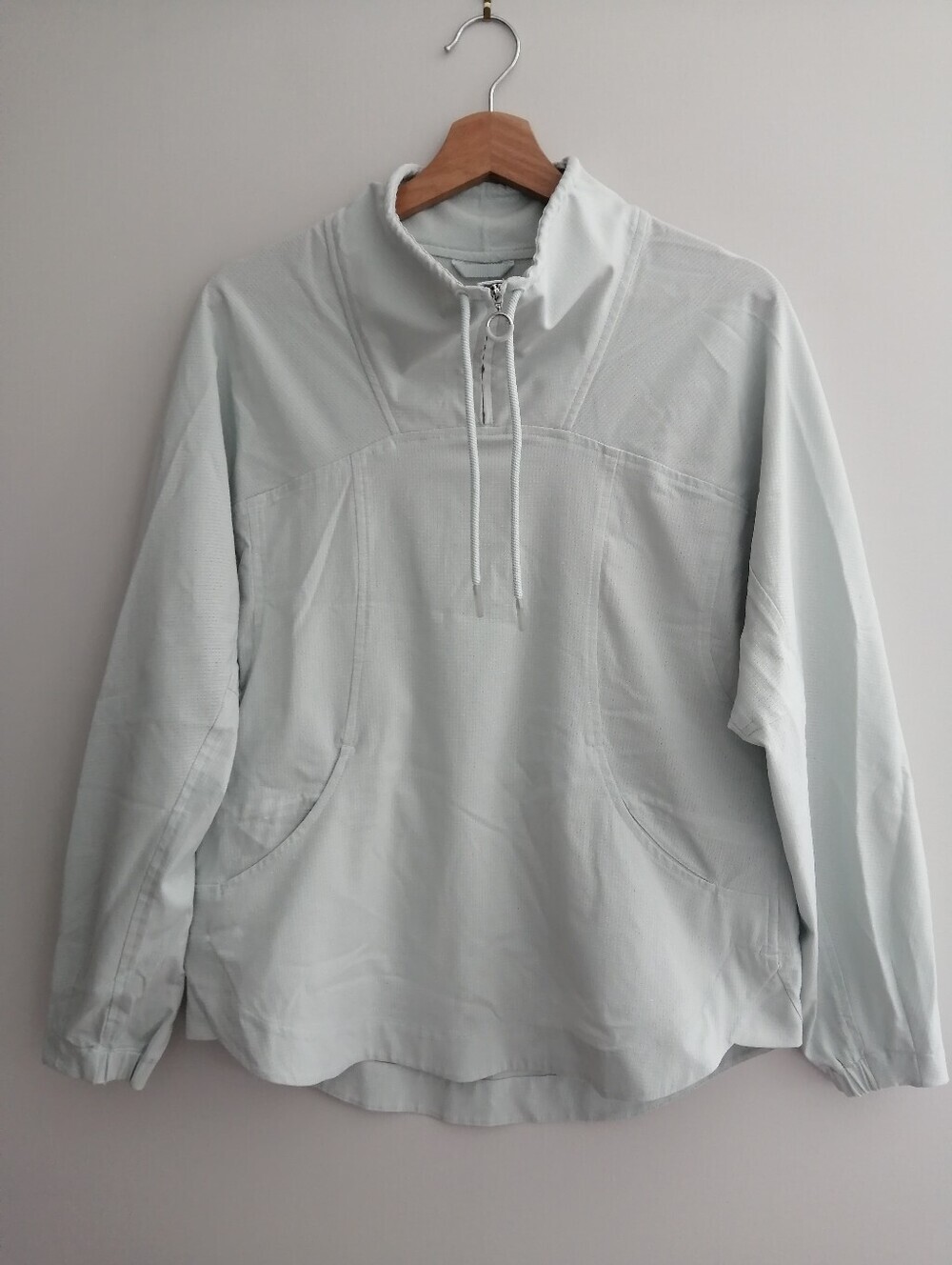 Lululemon Ventlight High Neck Pullover Jacket Heathered Ocean Air Size 4